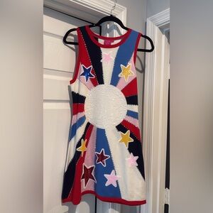 Queen of sparkles Colorful Starburst Sleeveless Dress Xs new!!